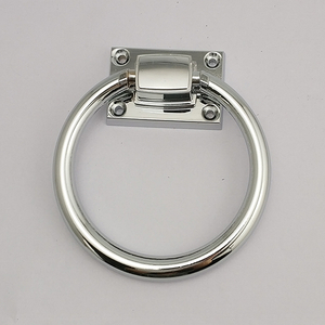 Aleación de zinc cromo pulido anillo redondo mango silla Cintura anillo