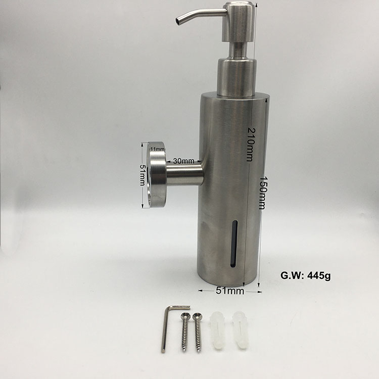 Dispensadores de jabón líquido de mano de acero inoxidable SS304 para