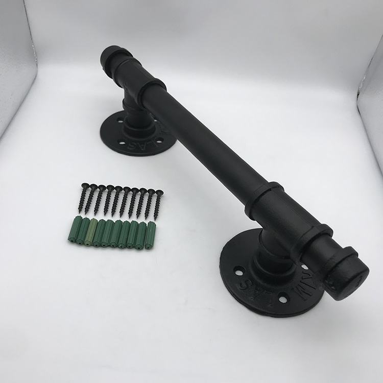 Manija de puerta de granero de tubo, barra de agarre industrial rústica