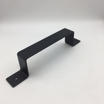 Manijas de puerta de granero de acero con recubrimiento de polvo negro