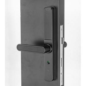 Black Stile Stile Smart Home Hotel Residence Dacting Huella de huellas de acceso Cerradura de la puerta de la tarjeta para la puerta del marco de aluminio
