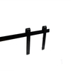 Mini kit de herrajes para puertas corredizas de granero de acero negro de 4 pies / 5 pies / 6,6 pies Armario simple / doble