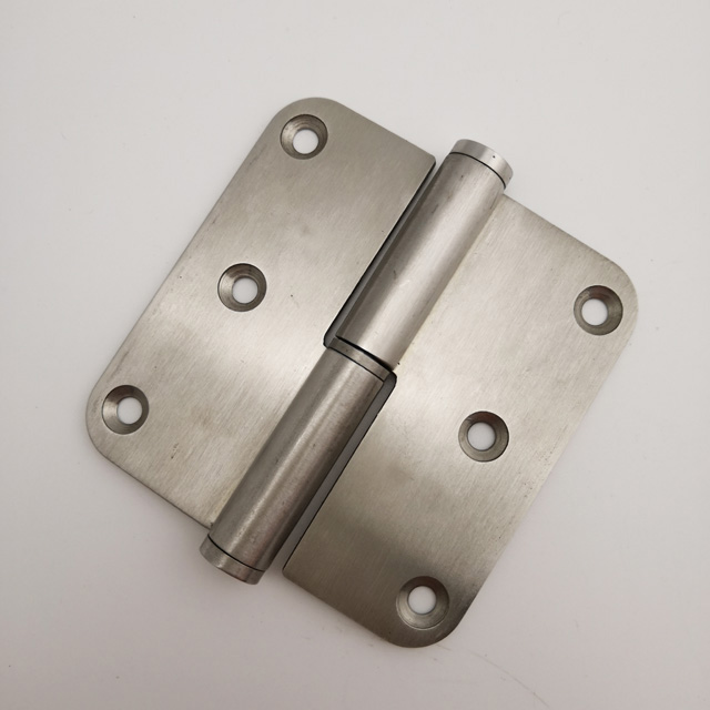 3-1 / 2 pulg. X 3-1 / 2 pulg. Radius - Níquel satinado Paquete de valor