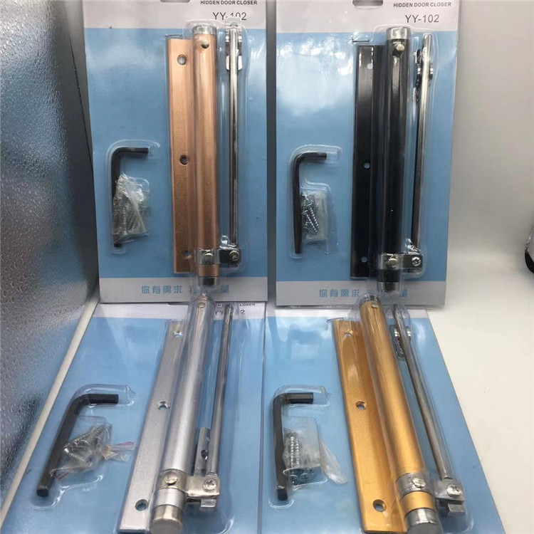 Cierrapuertas de acero inoxidable cambiable con cierre automático para