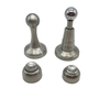 Parada de puerta magnética de captura suave moderna de acero inoxidable en soporte de pared de níquel satinado cepillado