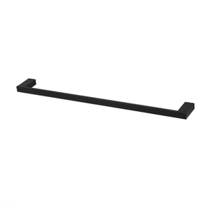 2019 Accesorios de baño Toallero de acero inoxidable cuadrado negro mate Barra de riel de toalla montada en la pared 1