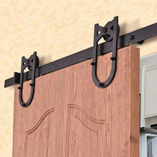 skysen Kit de herrajes para puerta corrediza de granero de 3 pies,  accesorios para puertas correderas súper mini para armario, armario,  soporte de TV