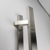 Silver SSS Herrajes para baño de acero inoxidable Square Rube Front Interior Designer Puerta Tiradores Manijas