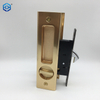 Cerradura de tirador de puerta corredera Interior con manija oculta de madera para habitación antirrobo moderna