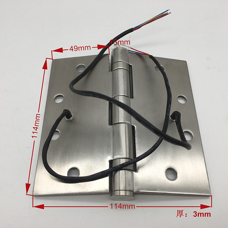 Bisagras de puertas electrificadas de alambre de 4 pulgadas de acero