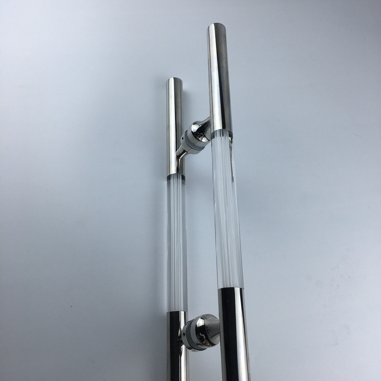 Manija de extracción de puerta de vidrio cuadrado de acero