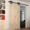 Herrajes para puertas de granero corredizas de madera de estilo antiguo de rodillo de pista montado en la pared resistente
