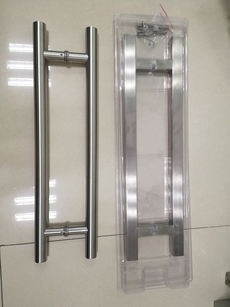 Proveedores de alta calidad 304 manijas de puerta de vidrio de acero inoxidable