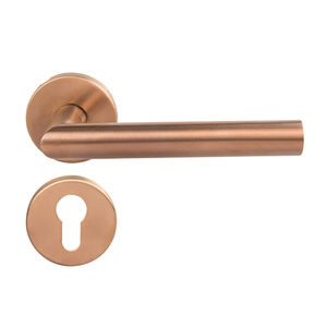 Manija de palanca de tirador de puerta de tubo de acero inoxidable de nueva seguridad de oro rosa o cobre
